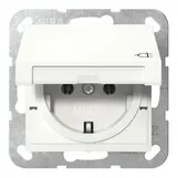 GIRA 445427 SCHUKO-Steckdose System 55 Klappdeckel | reinweiß seidenmatt