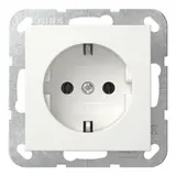 GIRA 446603 SCHUKO-Steckdose System 55 ohne Krallen | reinweiß glänzend