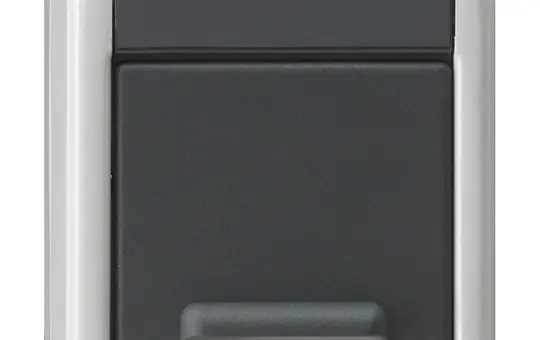 GIRA 441430 SCHUKO-Steckdose WG AP 1-fach, Berührungsschutz, Klappdeckel, o. Krallen | grau