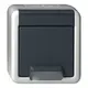 GIRA 444030 SCHUKO-Steckdose WG AP, 1-fach, Klappdeckel, o. Krallen | grau