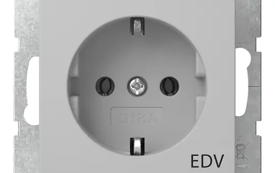 GIRA 4458015 EDV-Steckdose System 55 EDV | grau matt