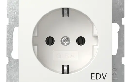 GIRA 445803 EDV-Steckdose System 55 EDV | reinweiß glänzend