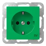 GIRA 4453107 EDV-Steckdose System 55 SV, Berührungsschutz | grün