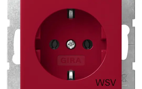 GIRA 4188108 EDV-Steckdose System 55 WSV | rot