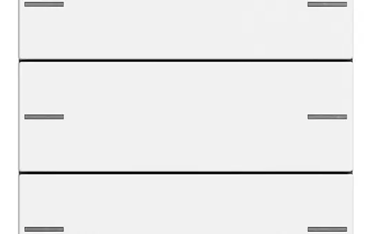 GIRA 575327 Wippenset für Tastsensor 4 System 55 3-fach | reinweiß seidenmatt