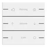 GIRA 576327 Wippenset ind. für Tastsensor 4 System 55 3-fach | reinweiß seidenmatt