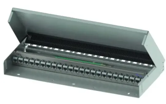 TELEGAERTNER H02025A0260TELEGÄRTNER Modulträger für 19-Zoll- 24-fach, Kabelführung