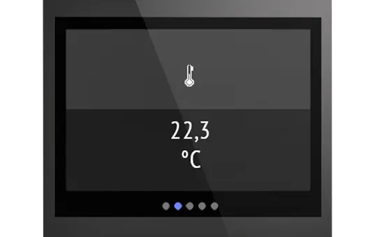 ELSNER 70802 KNX-Temperatursensor mit Display Cala Touch Temperatur | schwarz