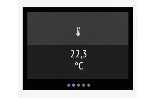 ELSNER 70800 KNX-Temperatursensor mit Display Cala Touch Temperatur | weiß