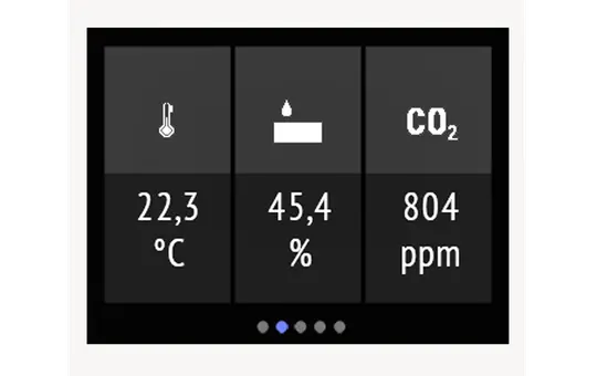 ELSNER 70820 KNX-Temperatursensor mit Display Cala Touch Temperatur, Feuchte, CO2 | weiß