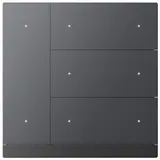 GVS CHPB-08/02.1.21 KNX-Tastsensor WALTZ 4-fach, Aluminium | schwarz