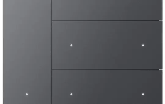 GVS CHPB-08/02.1.21 KNX-Tastsensor WALTZ 4-fach, Aluminium | schwarz