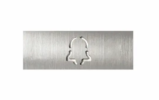 DOORBIRD D11x Namensschild (423873247) mit Glockensymbol | edelstahl V4A gebürstet