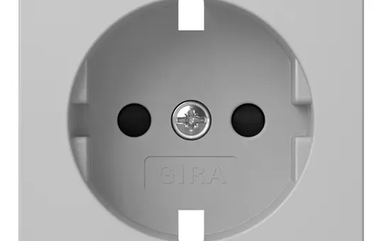 GIRA 4921015 Abdeckung SCHUKO-Steckdose System 55 Berührungsschutz | grau matt