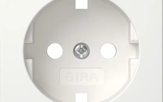 GIRA 492003 Abdeckung SCHUKO-Steckdose System 55 Standard | reinweiß glänzend