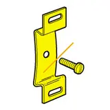 LEGRAND 004417 Klemmbügel für Hutprofilschiene mit Schrauben M 3,5x13 mm | 17,5 mm