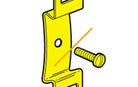 LEGRAND 004417 Klemmbügel für Hutprofilschiene mit Schrauben M 3,5x13 mm | 17,5 mm