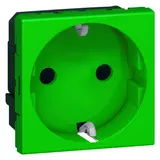 LEGRAND 077216 EDV-Steckdose Mosaic 1-fach, erhöhter Berührungsschutz | grün