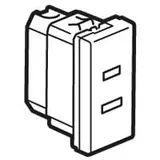 LEGRAND 077503 internationale Steckdose Mosaic USA, 2-polig, 1-modulig | ultraweiß