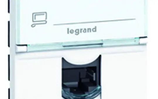 LEGRAND 076576 Netzwerkdose Mosaic STP Kategorie 6 2 Module | weiß