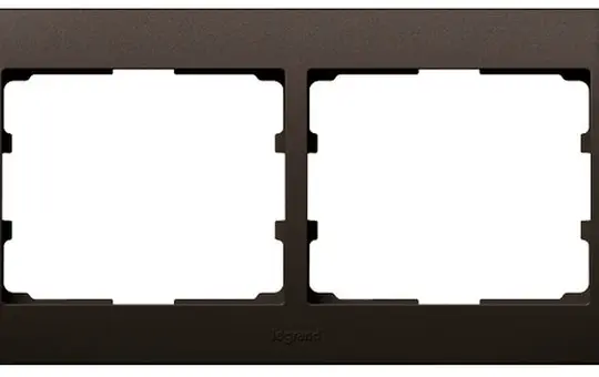 LEGRAND 771202 Abdeckrahmen Galea Life 2-fach, waagerecht | Dark Bronze