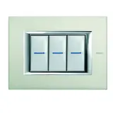 LEGRAND HA4803XC Abdeckrahmen Axolute rechteckig 3 Module, kompakt | aluminium gebürstet