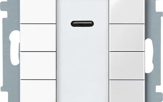 MERTEN 617519 KNX-Tastsensor Plus System M 4-fach, IR-Empfänger | polarweiß glänzend