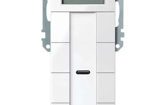 MERTEN MEG6214-0319 KNX-Tastsensor Plus System M 4-fach, Raumtemperaturregler | polarweiß glänzend