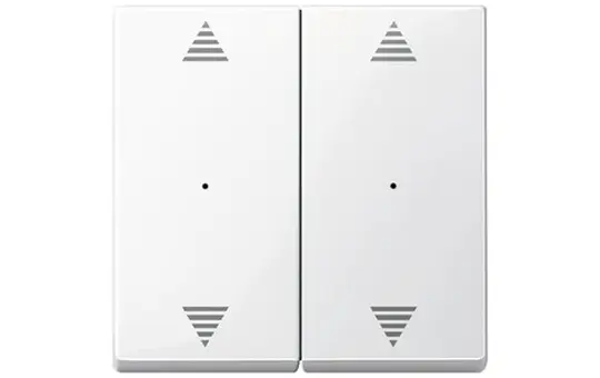 MERTEN 619719 Wippe für KNX-Taster System M 2-fach, Pfeile | polarweiß glänzend