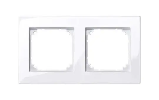 MERTEN 503225 Abdeckrahmen M-Plan II 2-fach | aktivweiß glänzend