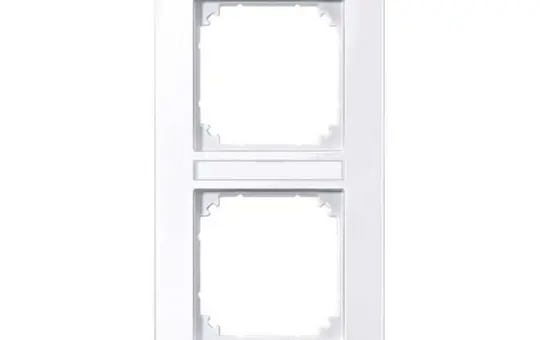 MERTEN 513225 beschr. Abdeckrahmen M-Plan 2-fach, senkrecht | aktivweiß glänzend