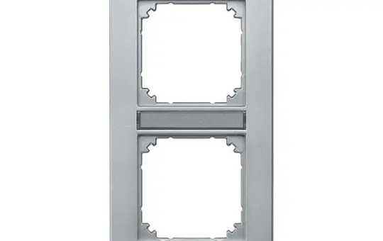 MERTEN 476260 beschr. Abdeckrahmen M-Plan 2-fach, senkrecht | aluminium