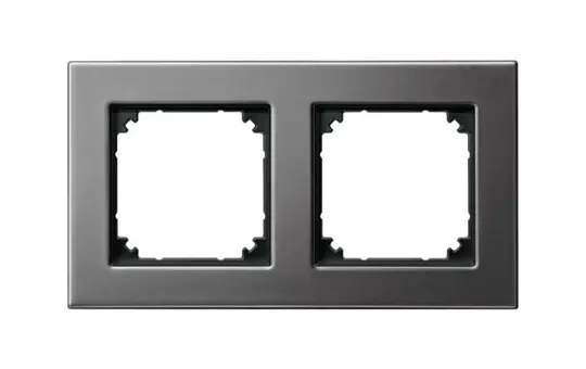 MERTEN 475214 Abdeckrahmen M-Plan Metall 2-fach | anthrazit