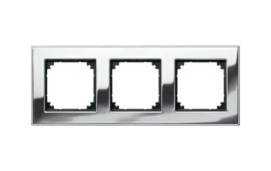 MERTEN 475339 Abdeckrahmen M-Plan Metall 3-fach | chrom