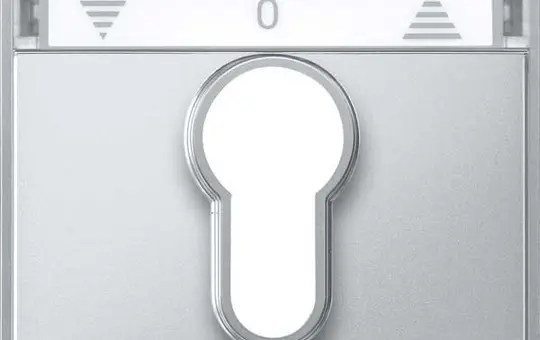 MERTEN 348260 Jalousiewippe Aquadesign für Rollladen Tast-Rastschalter | aluminium