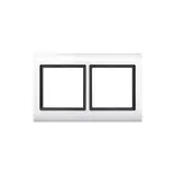 MERTEN 400219 Abdeckrahmen Aquadesign 2-fach | polarweiß glänzend
