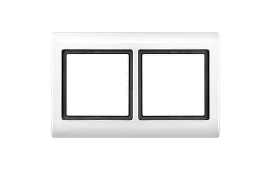 MERTEN 400219 Abdeckrahmen Aquadesign 2-fach | polarweiß glänzend