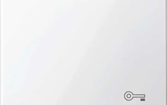 MERTEN MEG3303-0319 beschr. Wippe System M 1-fach, Schlüssel | polarweiß glänzend