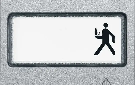 MERTEN MEG3365-0460 beschr. Wippe System M 1-fach, Schriftfeld, Glocke | aluminium