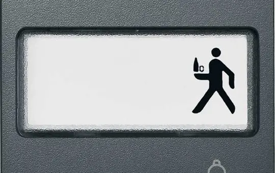 MERTEN MEG3365-0414 beschr. Wippe System M 1-fach, Schriftfeld, Glocke | anthrazit