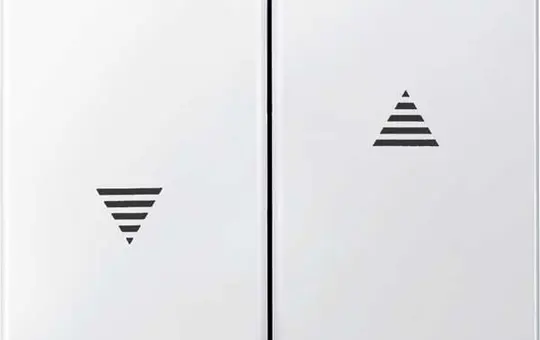 MERTEN 434419 Jalousiewippe System M 2-fach, Duroplast | polarweiß glänzend