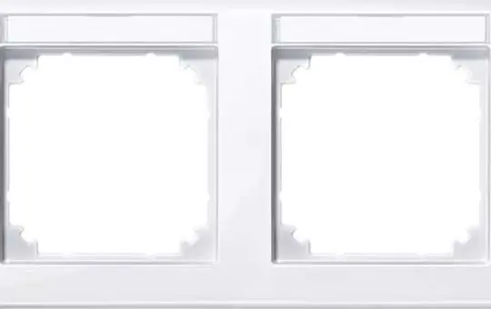 MERTEN 471225 beschr. Abdeckrahmen M-Smart 2-fach, waagerecht | aktivweiß glänzend