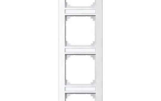 MERTEN 470419 beschr. Abdeckrahmen M-Smart 4-fach, senkrecht | polarweiß glänzend