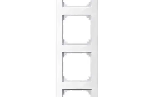 MERTEN 478419 Abdeckrahmen M-Smart 4-fach | polarweiß glänzend