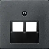 MERTEN 298014 Netzwerkabdeckung System M 2-fach | anthrazit