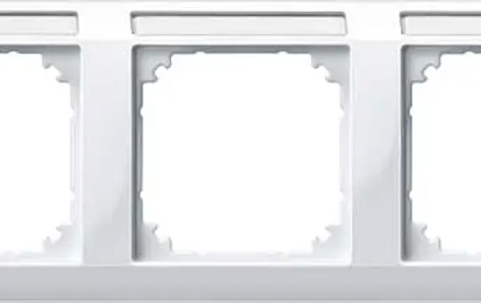 MERTEN 387319 beschr. Abdeckrahmen 1-M 3-fach, waagerecht | polarweiß glänzend