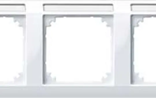 MERTEN 387525 beschr. Abdeckrahmen 1-M 5-fach, waagerecht | aktivweiß glänzend