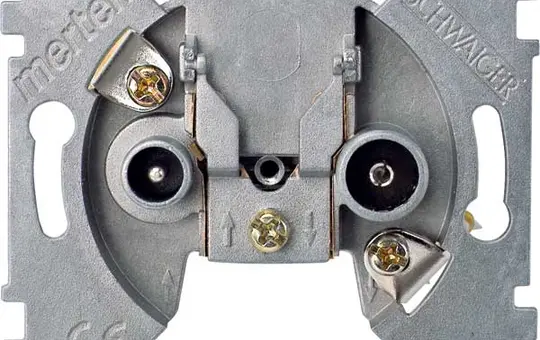 MERTEN 466099 Antennendose 2-fach, TV, Stich, 4 dB