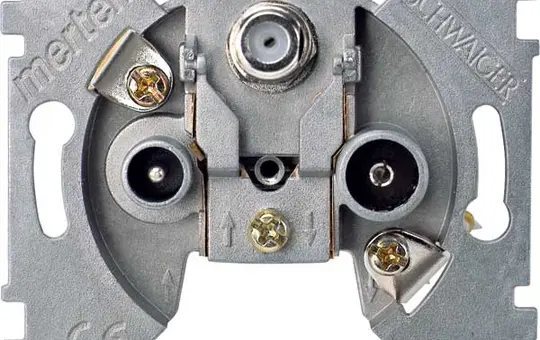 MERTEN 466097 Antennendose 3-fach, SAT, Stich, 2 dB