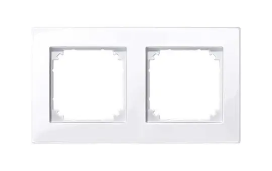 MERTEN 515225 Abdeckrahmen M-Plan 2-fach | aktivweiß glänzend